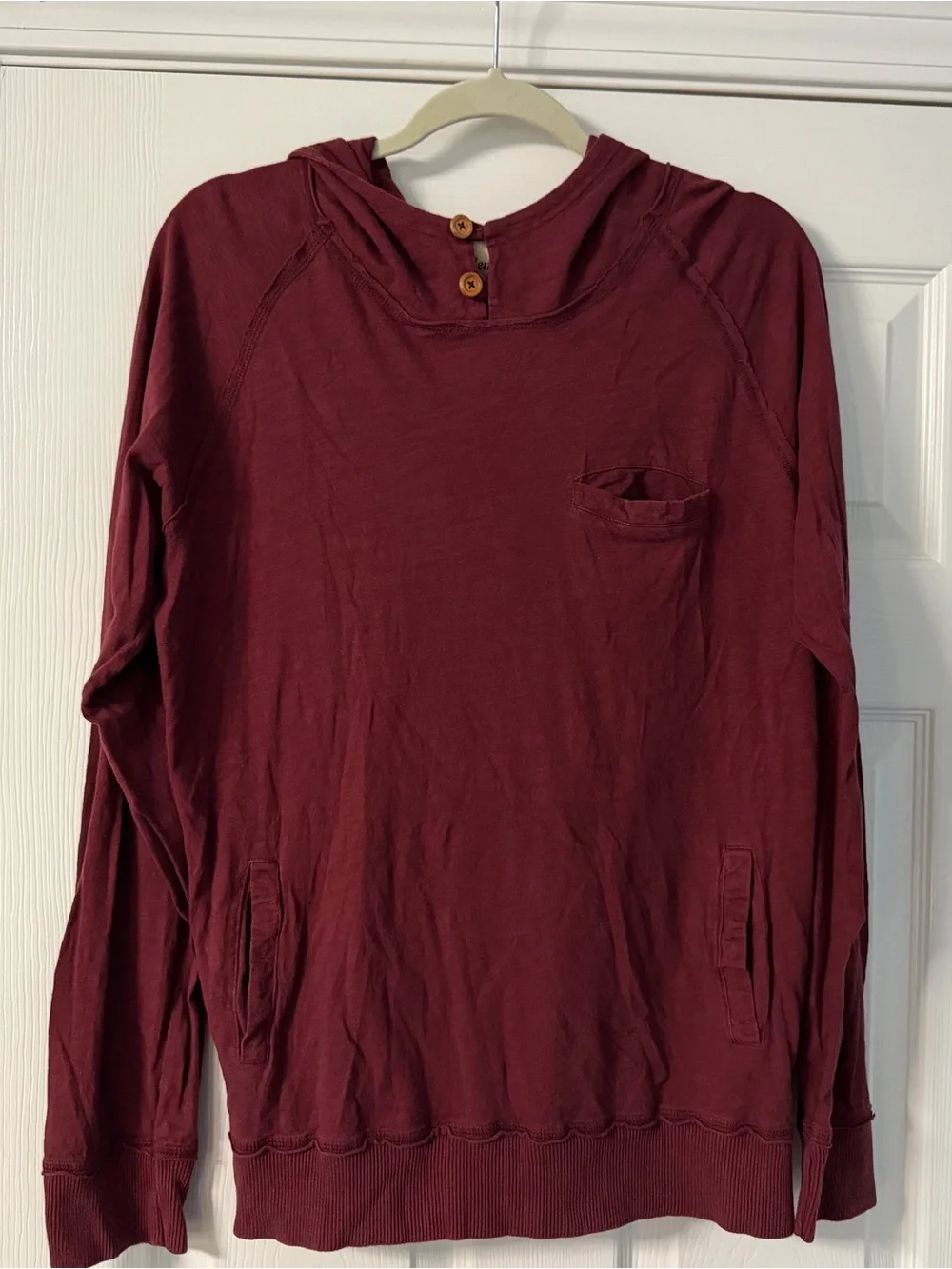 The Academy Brand Men's Crewneck Hooded Sweater - Burgundy